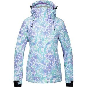 Women's Waterproof Ski Jacket Colorful Fully Taped Rain Coat Warm Winter Parka